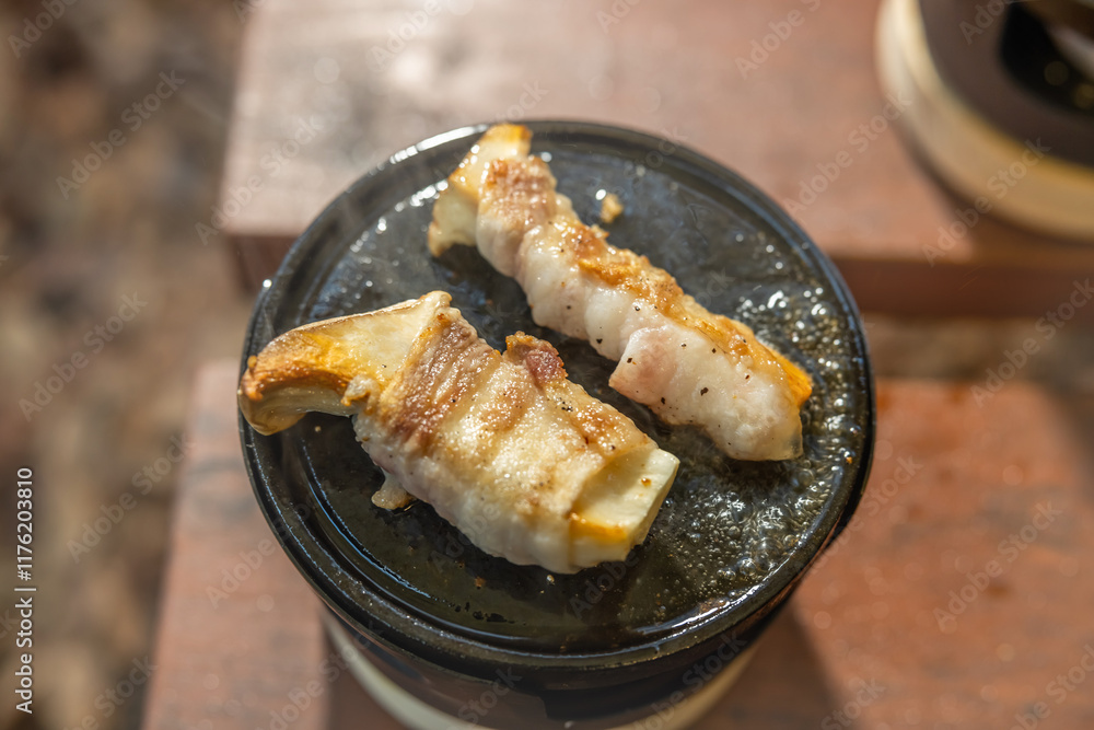 Sticker 串焼きバーベキュー　Outdoor barbecue food on skewers