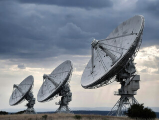 Very Large Array satellite antennas in irregular formation