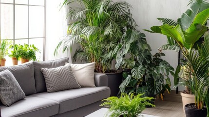 A living room with a couch and a coffee table