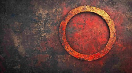 A vibrant red electric ring stands out against a dark, textured surface, creating a striking visual effect that draws attention