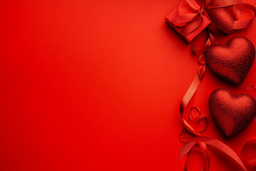 Heart and gift Valentine's Composition