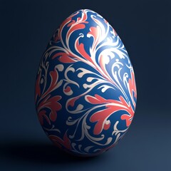 Lone Easter Egg Painted in Various Colors