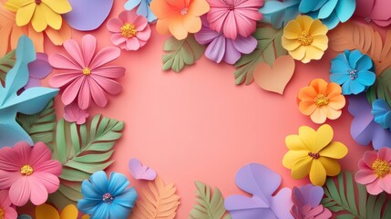 Obraz premium Vibrant floral display studio decorative background colorful environment aesthetic viewpoint nature concept