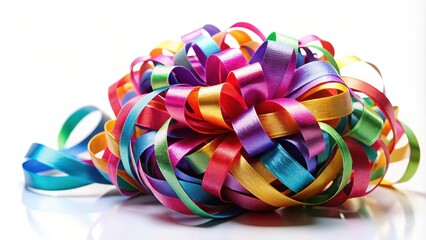 Tangled ribbon gift wrapping, colorful, wrapping,  colorful, wrapping, elegant, ribbon, decoration, packaging, ribbon decor