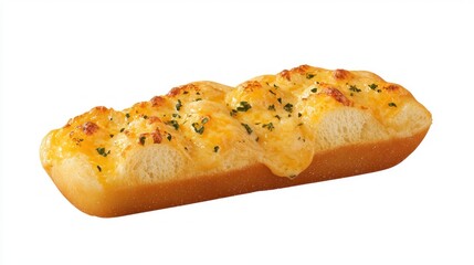 A cheesy, baked bread loaf with herbs, perfect for snacking.