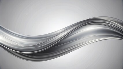 Obraz premium Smooth Gray Wave with Elegant Swoosh , minimalist style, gray color palette