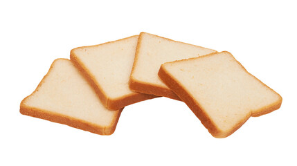 Toasts isolated on white
