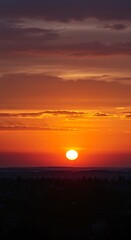 Stunning Sunset with Warm Colors Over the Horizon