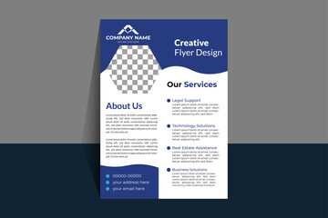 
Creative flyer design template vector presentation publication layout in A4 size