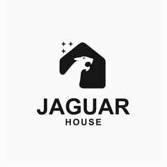 Jaguar and house simple and modern logo