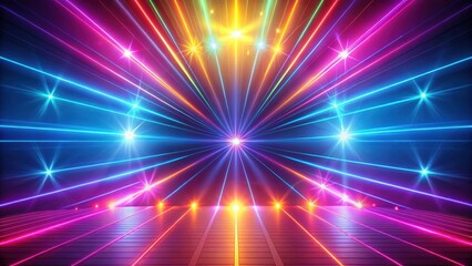 Obraz premium glowing neon light rays background with vibrant colors, background, radiant, background