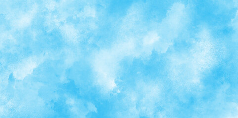 Aquarelle paint paper textured canvas of soft cloudy blue sky, Abstract elegant blue watercolor paper texture, Abstract grunge tint light blue watercolor blue grunge background.