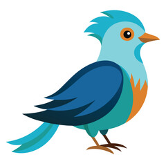 Fototapeta premium Bird vector art on white background 