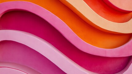 Abstract Colorful Waves Painted Design