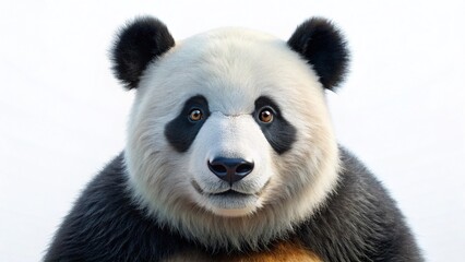 Fototapeta premium Isolated Giant Panda 3D Render - High-Resolution Wildlife Stock Photo