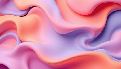 Obraz premium Abstract Pink Purple and Orange Fluid Waves