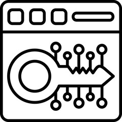 Digital Website Key Icon