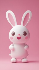 Obraz premium 3D Cute Rabbit Character Flat Model
