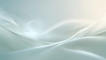 Naklejka premium : Peaceful abstract light waves on a soft blue gradient background. Ideal for branding, luxury designs, soothing digital wallpapers, and futuristic visual concepts.