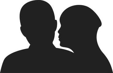 Romantic Couple Silhouette Heartwarming Relationship Illustrations