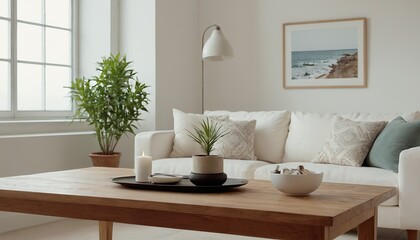 Modern white Living Room Interior Design 15