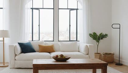 Modern white Living Room Interior Design 13