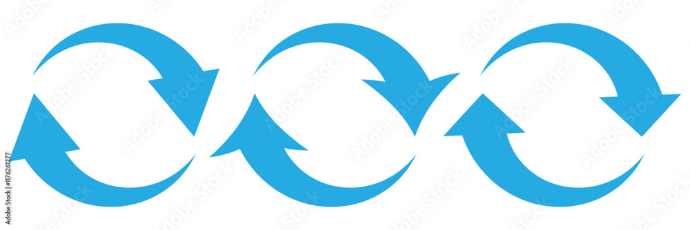 Poster refresh icon vector. recycle vector icon symbol. round reload sign, repeat icon, rotate arrow symbol