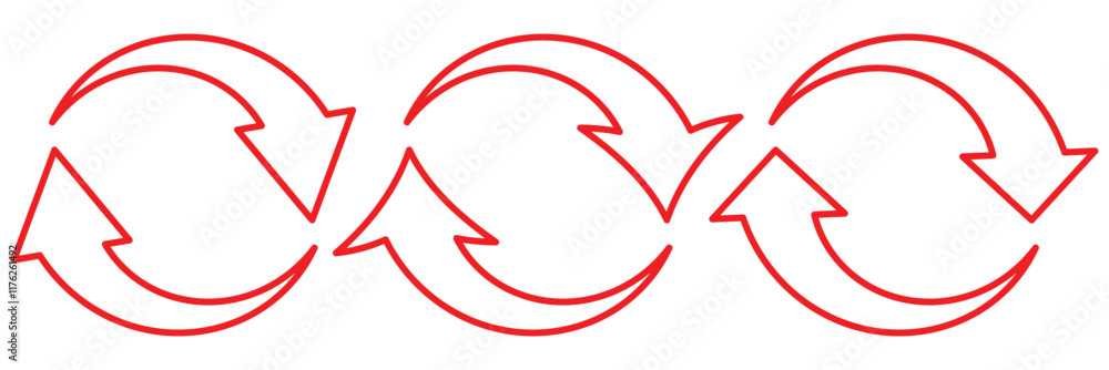 Poster circle arrows icon. round reload sign, repeat icon, refresh icon, rotate arrow icon sign and symbol.