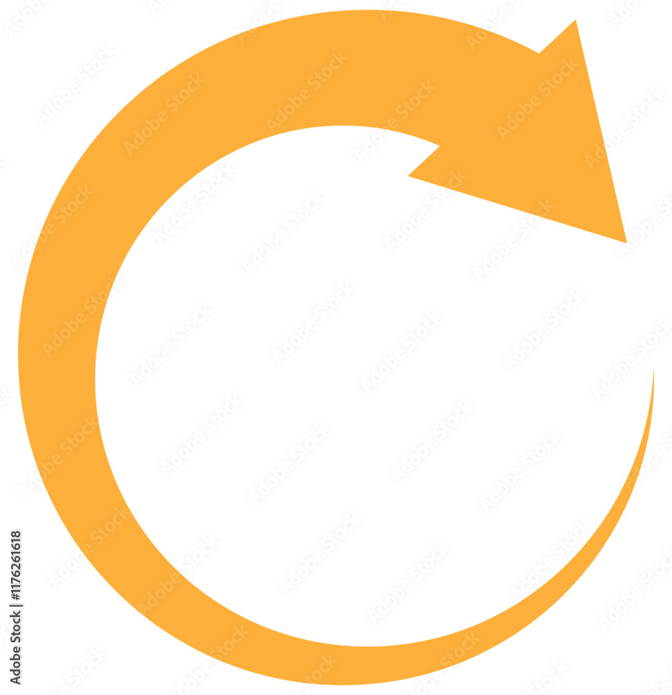 Poster repeat arrow button, refresh icon, circle arrow, rotation sign. recycle eco loop rotation symbol . v