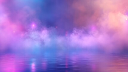Fototapeta premium Dreamy Purple and Blue Sky Reflection Water
