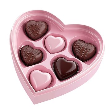 pink heart box chocolates clip art preview