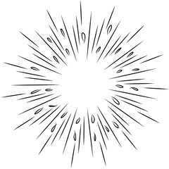 Obraz premium starburst handrawn doodle art line