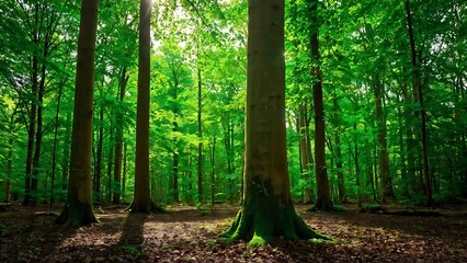 sunrise in the forest