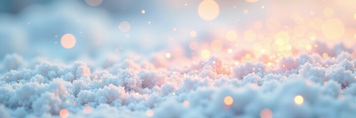 Snowy surface with tiny orange sparkles on a seamless white background, sparkle, snowflakes, background