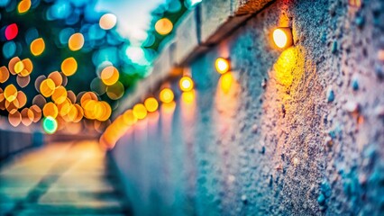 Obraz premium Minimalist Concrete Stone Wall Background with Bokeh Effect - Abstract Texture Stock Photo