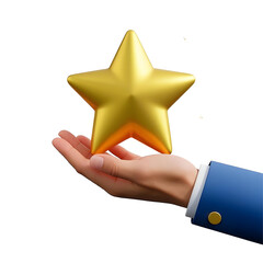 hand holding a star