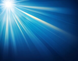 Obraz premium Bright Light Rays Shining Through Blue Sky