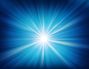 Fototapeta premium Abstract Blue Radiating Light Burst Design