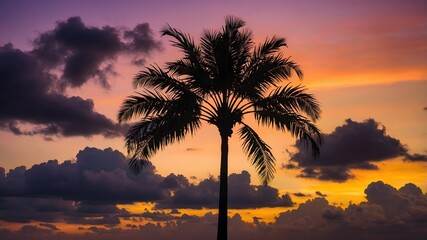 Obraz premium Tropical Harmony: Birds Nestled on an Açaí Palm in a Lush Rainforest