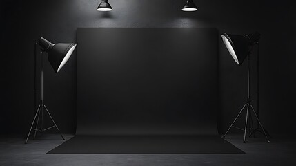 Studio lighting setup for photography indoor studio environment