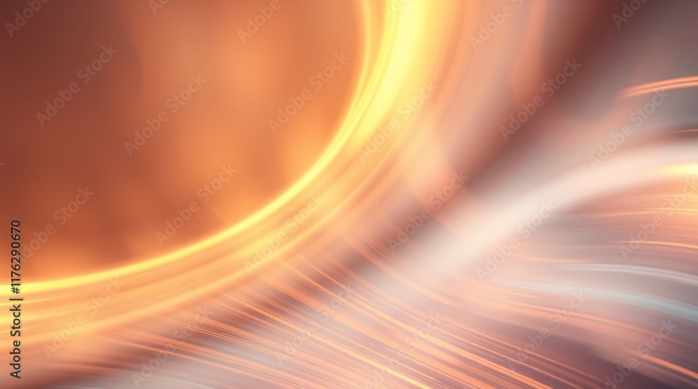 Aufkleber abstract orange waves in motion depicting energy and flow, creating a dynamic and modern aesthetic. 