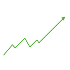 Obraz premium Market volatility icon lines trend graph chart data analysis