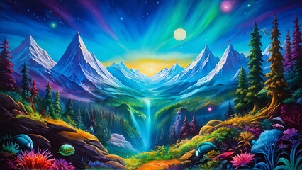 Obraz premium abstract fantasy landscape