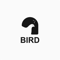 bird and window simple and modern logo