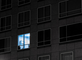 Working late, only one left at the office.