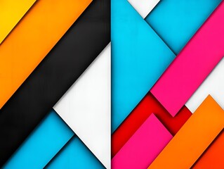 Bold geometric arrow patterns with sharp contrasts, modern and directional appeal