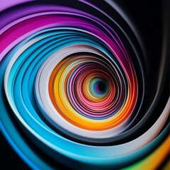 Fototapeta premium Gradient spiral patterns creating a vortex effect, mesmerizing and surreal visuals