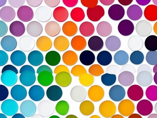 Minimalist hexagonal dot patterns with vibrant colors, playful and modern