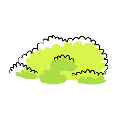 green bush shapes