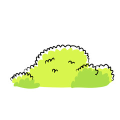 green bush shapes